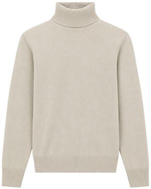 Emporio Armani Plain-Knit Pure-Cashmere Rollneck Jumper - White