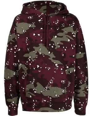 Maison Kitsuné Camouflage Pattern Hoodie - Red