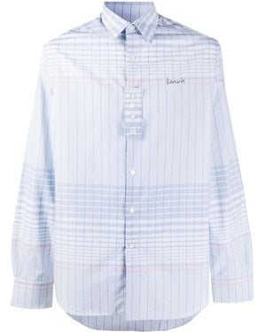 Lanvin Check-Print Shirt - Blue