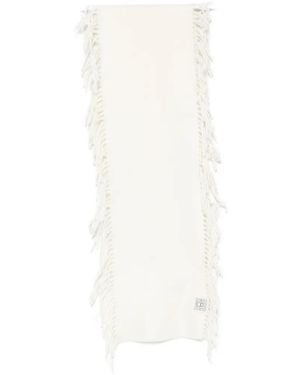 TOTEME Fringed-Edges Scarf - Blanco