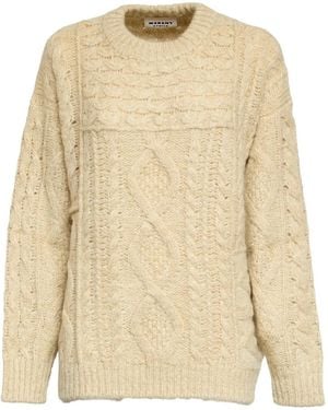 Isabel Marant Deotille Cable-Knit Sweater - Natural