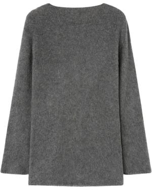 RETORI Brushed-Knit Backless Mini Dress - Grey