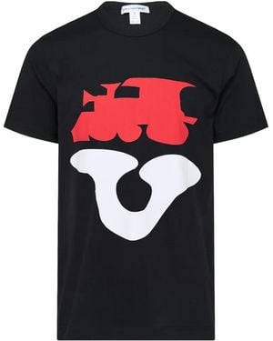 Comme des Garçons Graphic-Print T-Shirt - Black