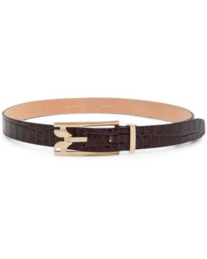 Victoria Beckham Dorian Leather Belt - White