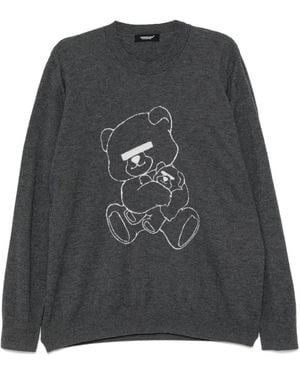 Undercover Trui Met Jacquard - Zwart