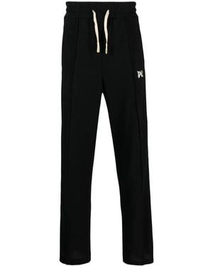 Palm Angels Jogginghose Mit Monogramm-Stickerei - Schwarz