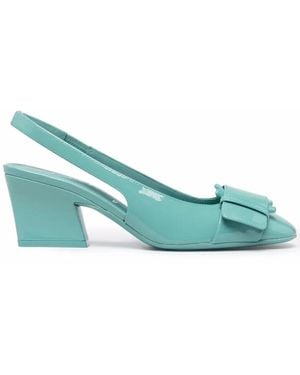 Ferragamo Zapatos De Tacón Con Tira Al Tobillo Con Hebilla - Verde