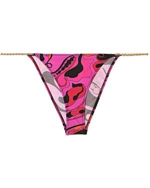 PUCCI Orchidee-Print Bikini Bottom - Pink
