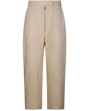 Studio Nicholson Hose Aus Woll-Leinengemisch - Natur
