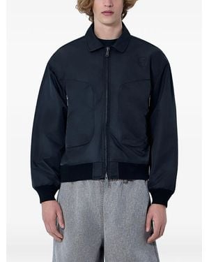 Brain Dead Zip-Front Collared Jacket - Blue