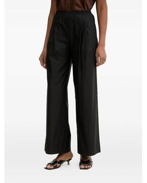 Twinset Elasticated-Waist Pleated Trousers - Black