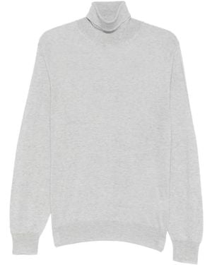 Canali Roll-Neck Wool Sweater - White