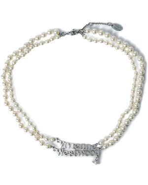 Vivienne Westwood Collana Con Perle - Metallizzato