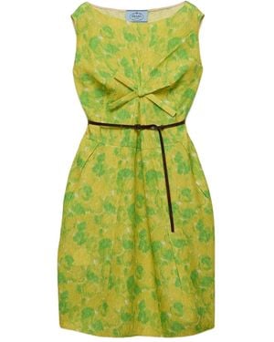 ワンピース PRADA ARMY GREEN COTTON BLEND DRESS Prada Army Green Cotton Blend Dress | italist