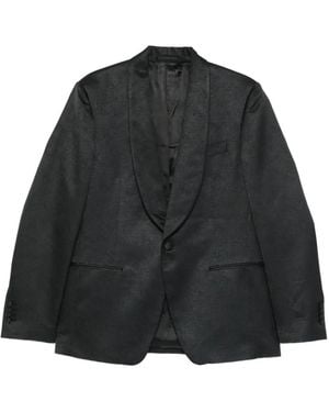 Lardini Blazer Boutonné À Col Châle - Black
