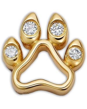 Loquet London Dog Paw Diamond Charm - Metallic