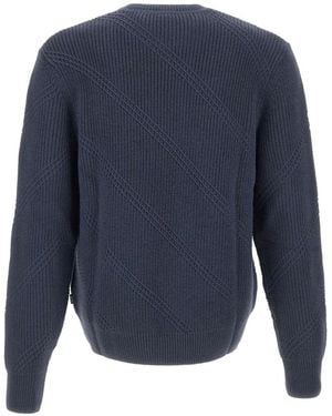 BOSS Cable-Knit Sweater - Blue