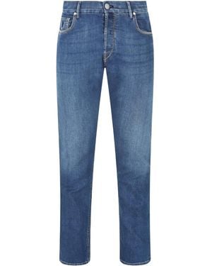 Hand Picked Pantalones rectos Ravello - Azul