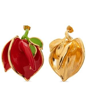 Moschino Orecchini Con Motivo Frutta - Metallizzato