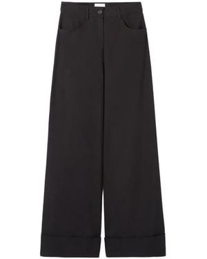 Claudie Pierlot Cuffed Palazzo Trousers - Black