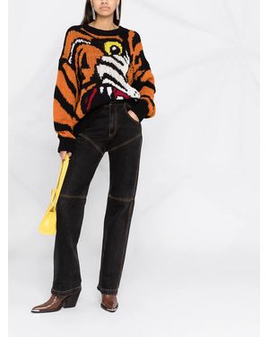 DSquared² Jersey Con Motivo De Tigre En Intarsia - Naranja