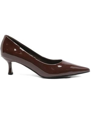 Linda Baumann Pointed Court Shoes - Brown