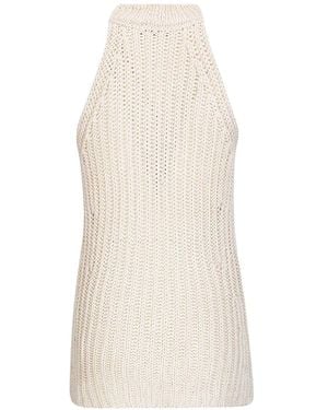 ELY ELY Danielle Halterneck Tank Top - White