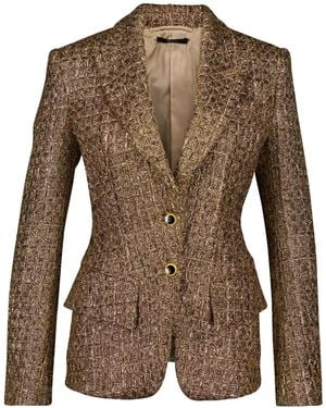 Tom Ford Tweed Single-Breasted Blazer - Brown