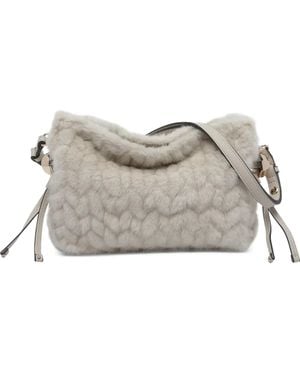 Liu Jo Bolso Riccy Pequeño De Pelo Artificial - Gris