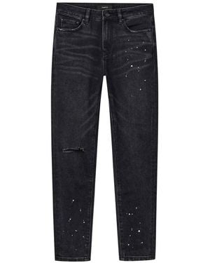 Purple Brand Paint-Splatter Skinny Jeans - Blue