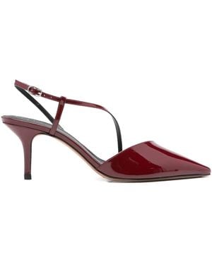 Ba&sh 70Mm Colce Patent-Leather Cross-Strap Sandals - Brown