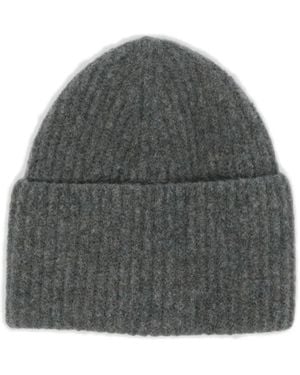 Isabel Benenato Ribbed-knit beanie - Gris