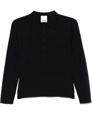 Allude ファインニット ポロシャツ - ブラック