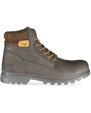 Carrera Bottines Lacées À Col En Maille - Brown
