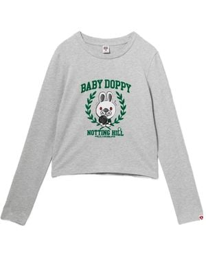 AAPE BY A BATHING AP Graphic-Print Long-Sleeve T-Shirt - Gray