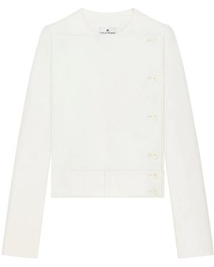 Courreges Buttoned Tailored Jacket - White