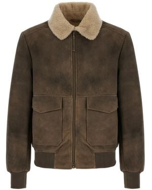 Colamarino Shearling Bomber Jacket - Brown
