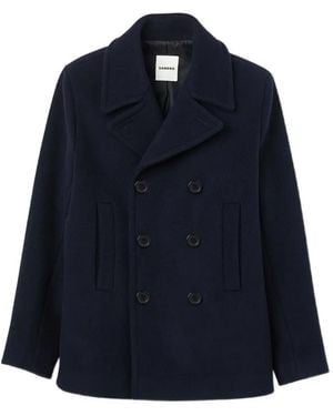 Sandro Straight-Fit Wool-Blend Coat - Black
