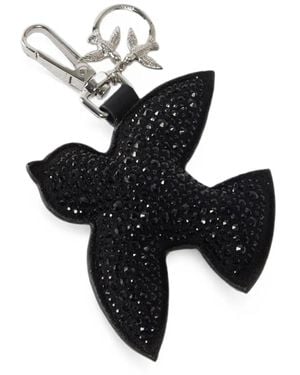 Pinko Love Birds Crystal-Embellished Keyring - White