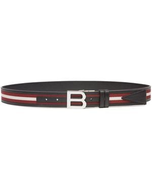 Bally B-Logo Leather Belt - Brown