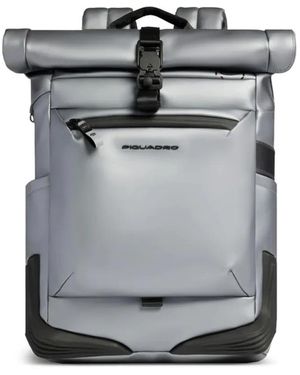 Piquadro Roll-Top Backpack - Grey