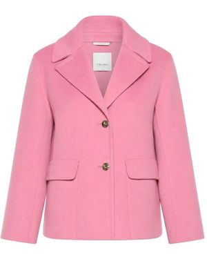 Max Mara Notched-Lapel Blazer - Pink