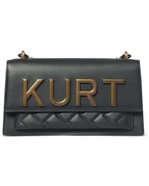 Kurt Geiger Shoreditch East West Quilted Logo-Plaque Shoulder Bag - Grey