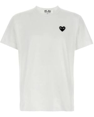 COMME DES GARÇONS PLAY ハートパッチ Tシャツ - ホワイト