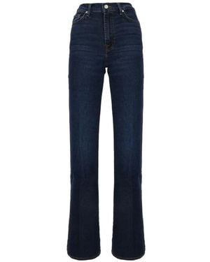 7 For All Mankind Modern Mojo High-Waisted Straight-Leg Jeans - Blue