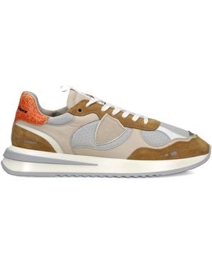Philippe Model Olympique Round-Toe Trainers - Natural