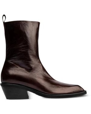 Poeve Bottines À Bout Carré - Black