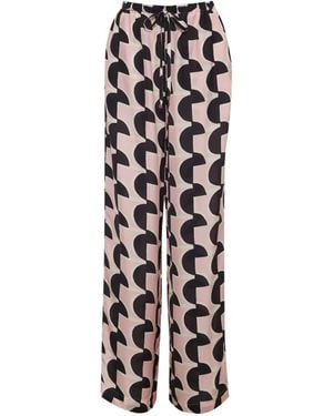 Cara Cara Girona Geometric-Pattern Trousers - White