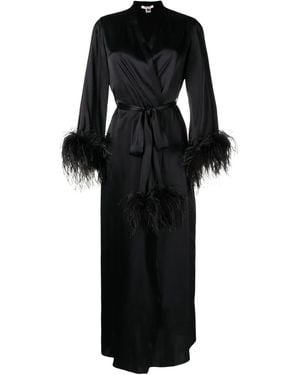 Gilda & Pearl Camille Long Robe - Black