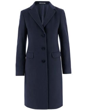Tagliatore Single-Breasted Cashmere Coat - Blue